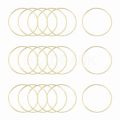 Brass Linking Rings KK-Y003-03L-G-1