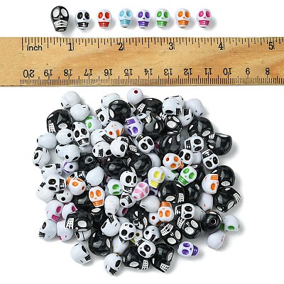 130Pcs 3 Styles Craft Style Acrylic Beads OACR-FS0001-69-1