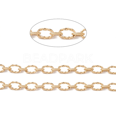 Ion Plating(IP) 304 Stainless Steel Twist Oval Link Chains CHS-E022-01G-1