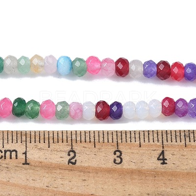 Dyed Natural Malaysia Jade Rondelle Beads Strands G-E316-2x4mm-67-1