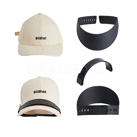4Pcs 2 Styles Plastic Hat Brim Bender AJEW-FH0005-31-1