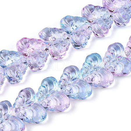 Transparent Glass Beads Strands GLAA-E049-01C-1