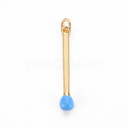 Brass Enamel Pendants KK-S362-032J-NR-1