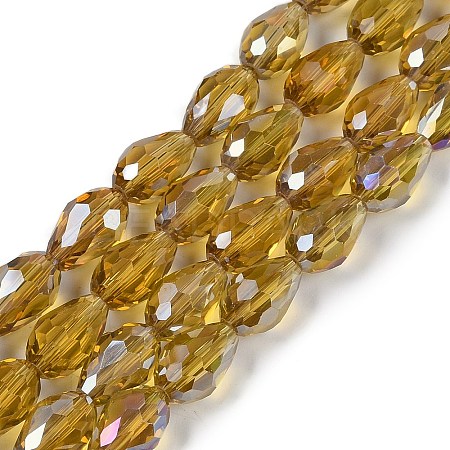Transparent Electroplate Glass Beads Strands EGLA-N013-T4mm-B08-1