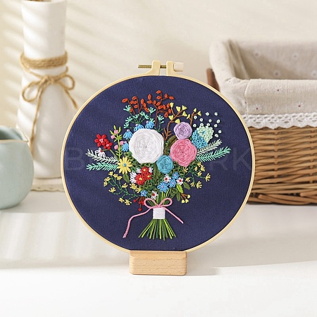 DIY Bouquet Pattern Embroidery Kit LS-DIY-O021-14B-1