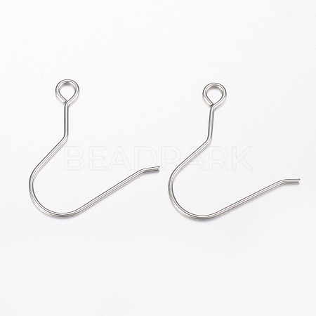304 Stainless Steel Earring Hooks X-STAS-H434-48P-1