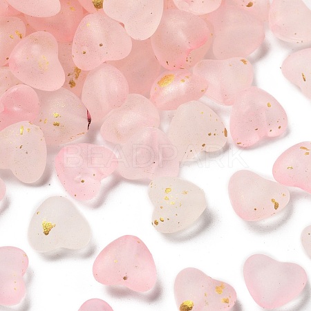 Frosted Transparent Acrylic Beads OACR-F013-02-1