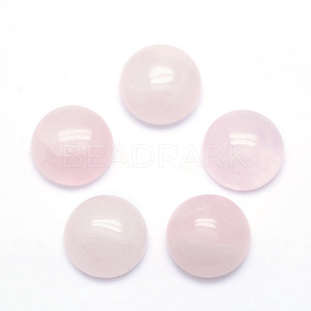 Natural Rose Quartz Cabochons X-G-P393-R20-4MM-1
