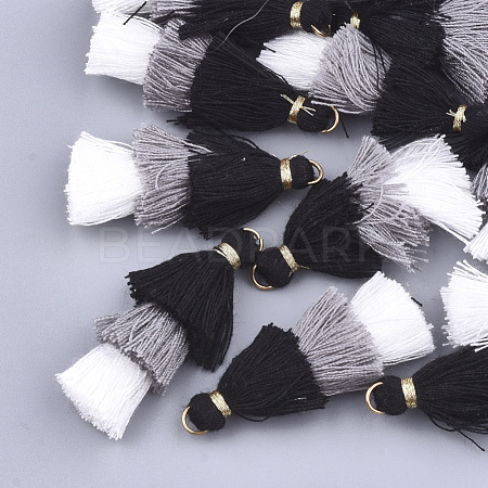 Polycotton(Polyester Cotton) Tassel Pendant Decorations X-FIND-T018-19-1