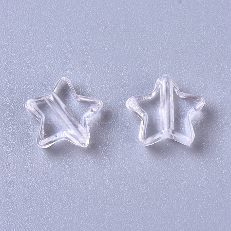 Transparent Acrylic Beads X-SACR-WH0002-07K-1