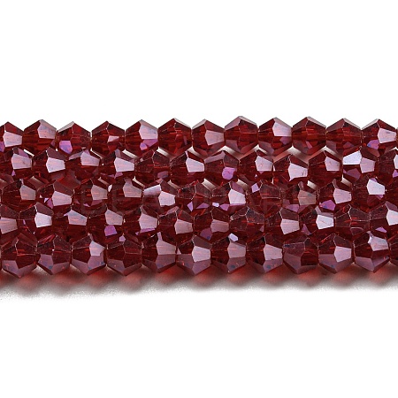 Transparent Electroplate Glass Beads Strands GLAA-F029-2mm-C27-1