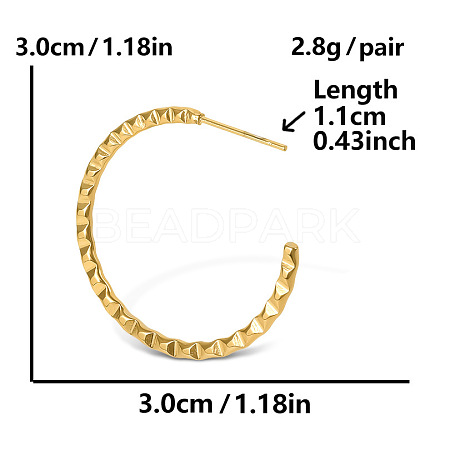 304 Stainless Steel European American Exaggerated Circle Stud Earrings for Women OH7862-2-1