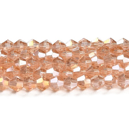 Transparent Electroplate Glass Beads Strands EGLA-A039-T3mm-B15-1