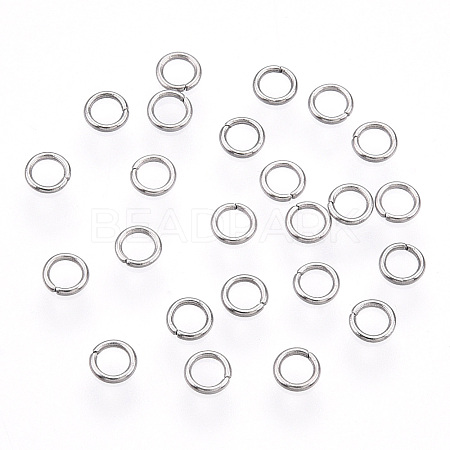 Non-Tarnish 304 Stainless Steel Open Jump Rings X-STAS-R065-45-1