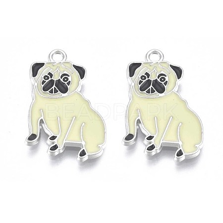 Rack Plating Alloy Enamel Pendants PALLOY-T075-158-1