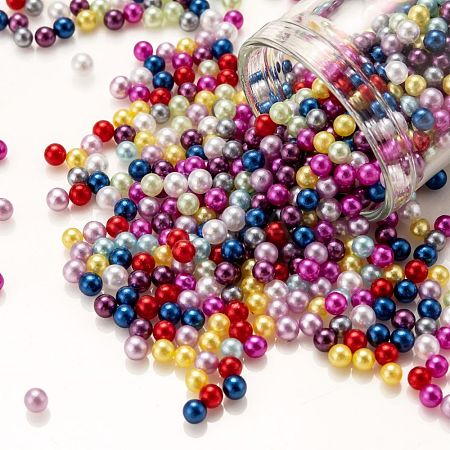 Imitation Pearl Acrylic Beads OACR-S011-3mm-M-1