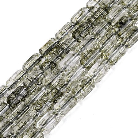 Crackle Transparent Glass Beads Strands GLAA-N068-05A-02-1