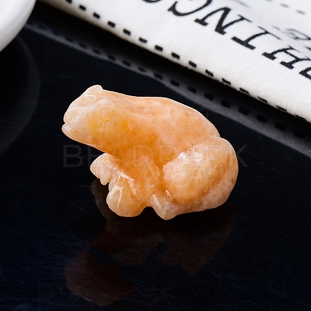 Natural Sunstone Carved Healing Frog Figurines PW-WG28161-24-1
