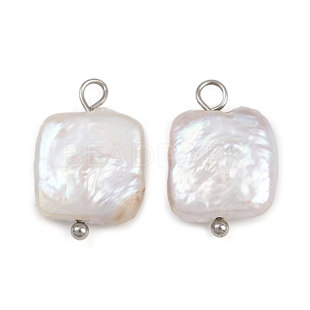Natural Freshwater Pearl Keshi Pearl Pendants STAS-D378-04P-1
