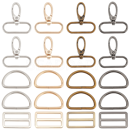 20Pcs 12 Styles Iron D Ring DIY-PH0028-86-1