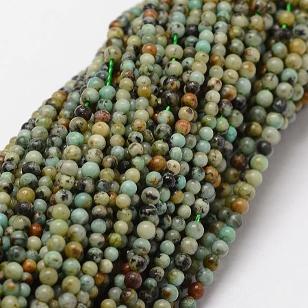 Natural African Turquoise(Jasper) Beads Strands G-N0188-02-2mm-1