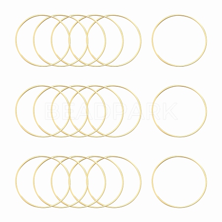 Brass Linking Rings KK-Y003-03L-G-1