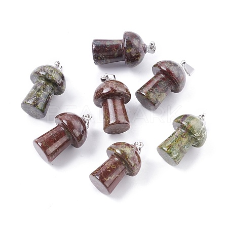 Natural Dragon Blood Pendants G-M380-B03-P-1