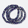 Electroplate Glass Beads Strands EGLA-A034-T4mm-J07-2