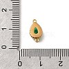 304 Stainless Steel Pave Cubic Zirconia Teardrop Connector Charms STAS-Z160-03G-02-3