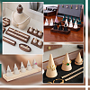 5 Cone Wooden Ring Organizer Holder RDIS-WH0031-02A-04-5