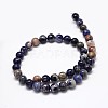 Natural Sodalite Round Beads Strands G-P075-01-8mm-2