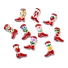 Boot Baking Paint Glass Enamel  Beads LAMP-C020-02-01-1