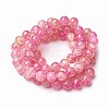 Spray Painted Glass Beads Strands GLAA-A038-D-60-2