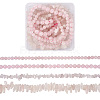 4 Strands 4 Style Natural Rose Quartz Stone Bead Strands G-KS0001-11-2