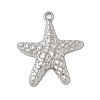 304 Stainless Steel Pendants STAS-K312-09B-P-1