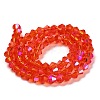 Transparent Electroplate Glass Beads Strands LS-GLAA-F029-4mm-D14-2
