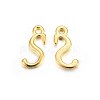 Golden Plated Alloy Letter Pendants PALLOY-J718-01G-S-1