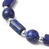 Natural mixed Gemstone Round Beaded Stretch Bracelets for Women BJEW-JB11137-5