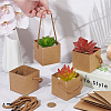 Waterproof Kraft Paper Succulents Wraps with Handle for Wedding Baby Shower Favors CON-WH0115-03-3