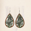 Wood Dangle Earrings for Women WG26A13-03-1