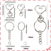 DIY Keychain Findings Kits DIY-SP0006-96P-2