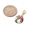 12Pcs 12 Styles Christmas Alloy Enamel Pandant Decorations HJEW-JM01949-3