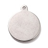 Non-Tarnish 304 Stainless Steel Pendants STAS-B024-24P-2