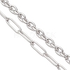 304 Stainless Steel Paperclip Chain Cable Chain Lariat Y Necklaces NJEW-JN05785-5