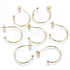 Brass Half Hoop Earrings KK-R112-041B-NF-1