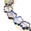 Electroplated Transparent Glass Beads Strands GL-CBA98F0-07E-2