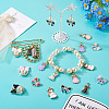  26Pcs 13 Styles Alloy Enamel with Crystal Rhinestone Pendants ENAM-TA0001-68-7