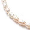 Grade A Natural Pearl Rice Beaded Necklace for Women NJEW-JN03958-4