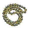 Transparent Electroplate Glass Beads Strands EGLA-N002-34C-B16-2
