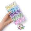 605Pcs 15 Style Spray Painted ABS Plastic Imitation Pearl Beads OACR-YW0001-34-3